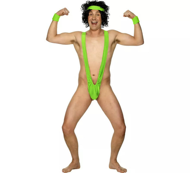 Disfraz Biquini de Borat color verde de Lycra