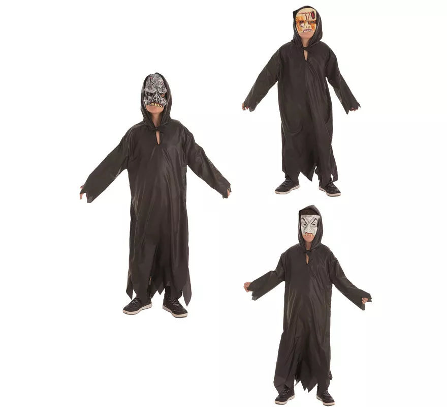 Translation missing: de.Disfraz con Túnica y Máscara de terror en 3 Modelos surtidos para niños