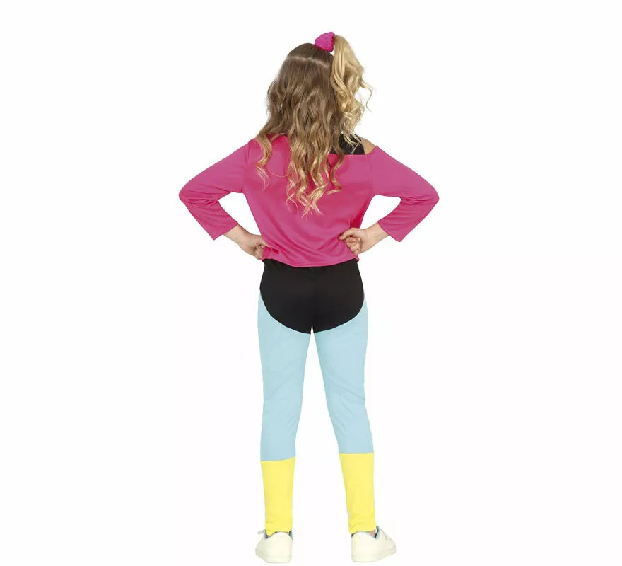 Translation missing: de.Disfraz de Aerobic de los 80' para niña