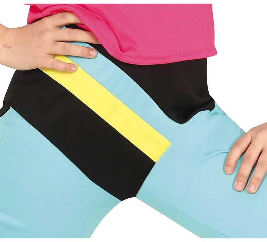 Translation missing: de.Disfraz de Aerobic de los 80' para niña