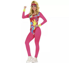 Psychedelisches 80er-Jahre-Aerobic-Kostüm für Damen