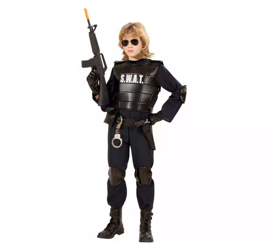 Translation missing: de.Disfraz de Agente Policía SWAT para niño