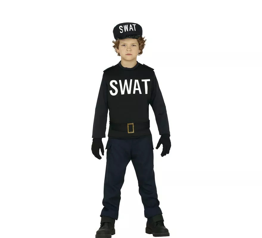 Translation missing: de.Disfraz de Agente Swat para niño