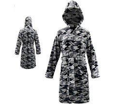 Graues Camouflage-Bademantelkostüm für Kinder