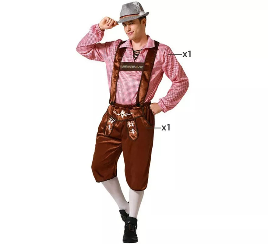 Translation missing: de.Disfraz de Alemán Tradicional Marrón para hombre