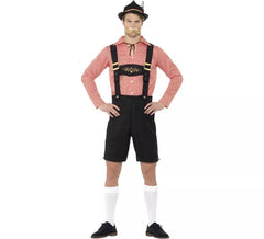 Rot und Braun Traditionelles deutsches Kostüm für Herren