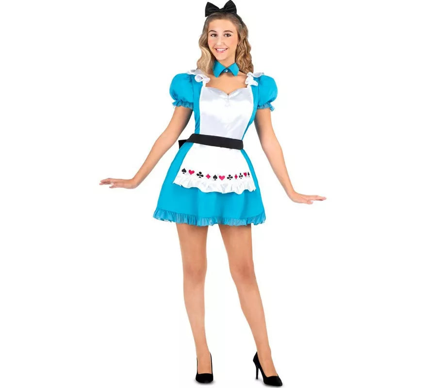 Translation missing: de.Disfraz de Alicia clásico azul y blanco para mujer