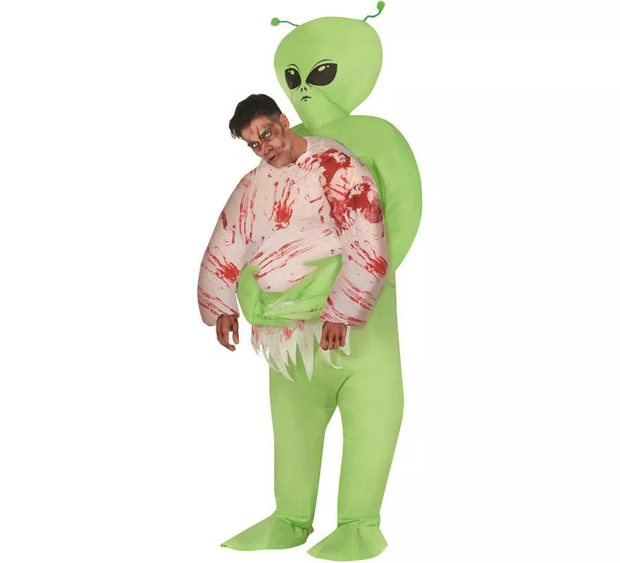 Translation missing: de.Disfraz de Alien verde hinchable o inflable para hombre