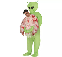 Aufblasbares grünes Alien-Kostüm für Herren