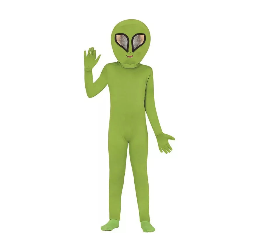 Translation missing: de.Disfraz de Alien verde para niños