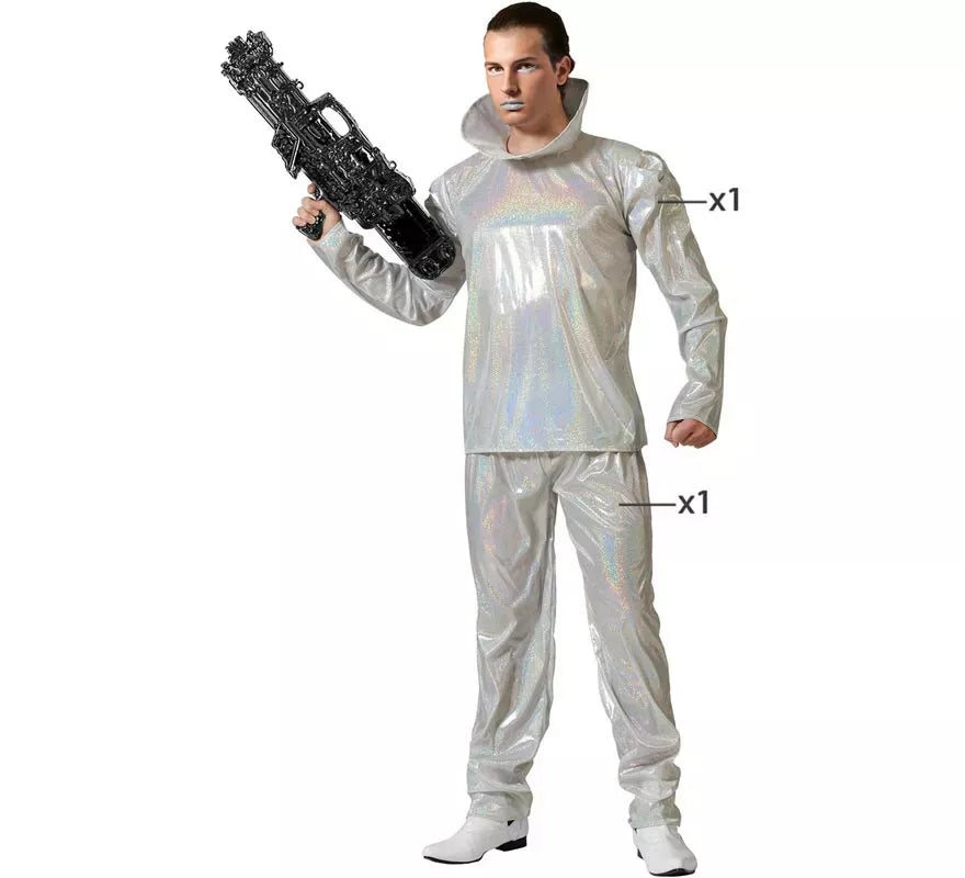 Translation missing: de.Disfraz de Alienígena plateado para hombre