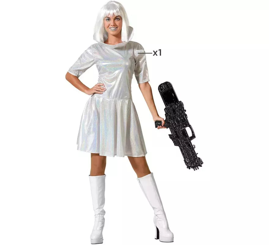 Translation missing: de.Disfraz de Alienígena plateado para mujer