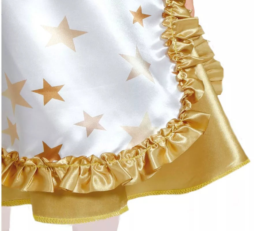 Translation missing: de.Disfraz de Ángel dorado en vestido blanco para bebé