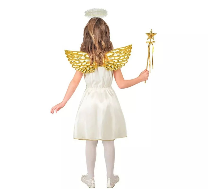 Translation missing: de.Disfraz de Ángel dorado para niña