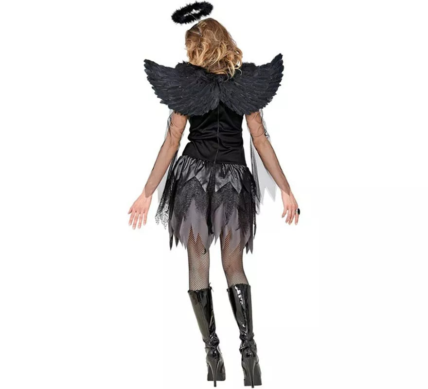 Translation missing: de.Disfraz de Ángel negro con Alas para mujer
