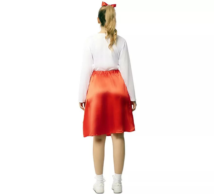 Translation missing: de.Disfraz de Animadora años 50 rojo y blanco para mujer