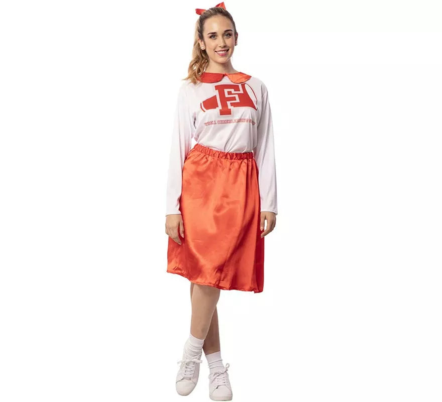 Translation missing: de.Disfraz de Animadora años 50 rojo y blanco para mujer