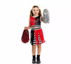 Dangerous Harlequin Cheerleader Kostüm für Mädchen