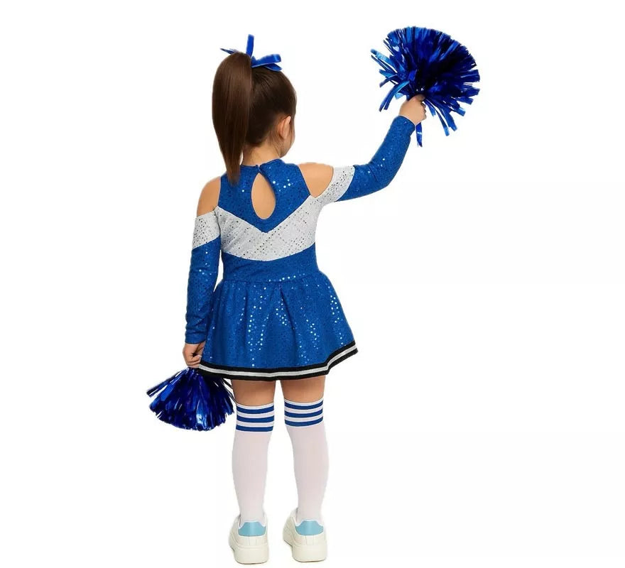 Translation missing: de.Disfraz de Animadora azul para niña