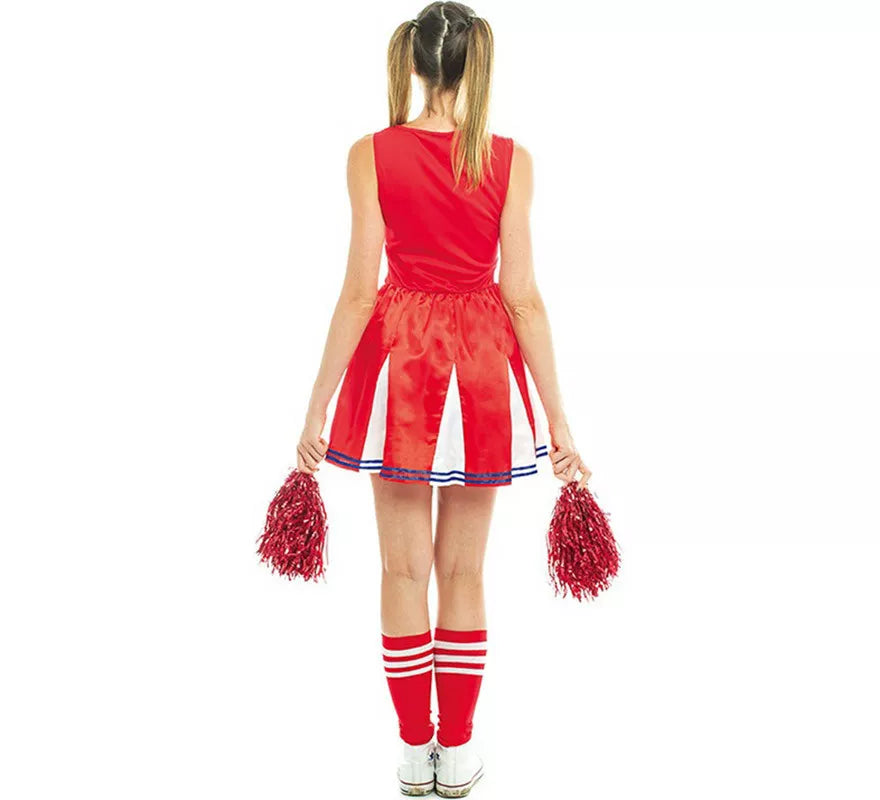Translation missing: de.Disfraz de Animadora blanco y rojo para mujer