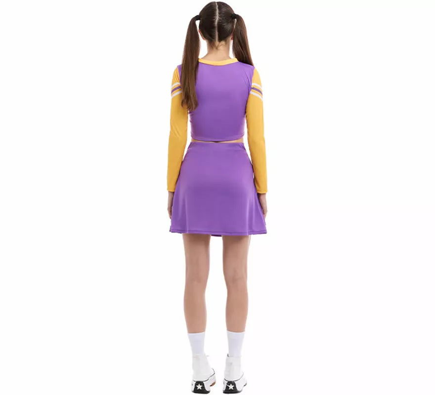 Translation missing: de.Disfraz de Animadora Cheerleader morado para mujer