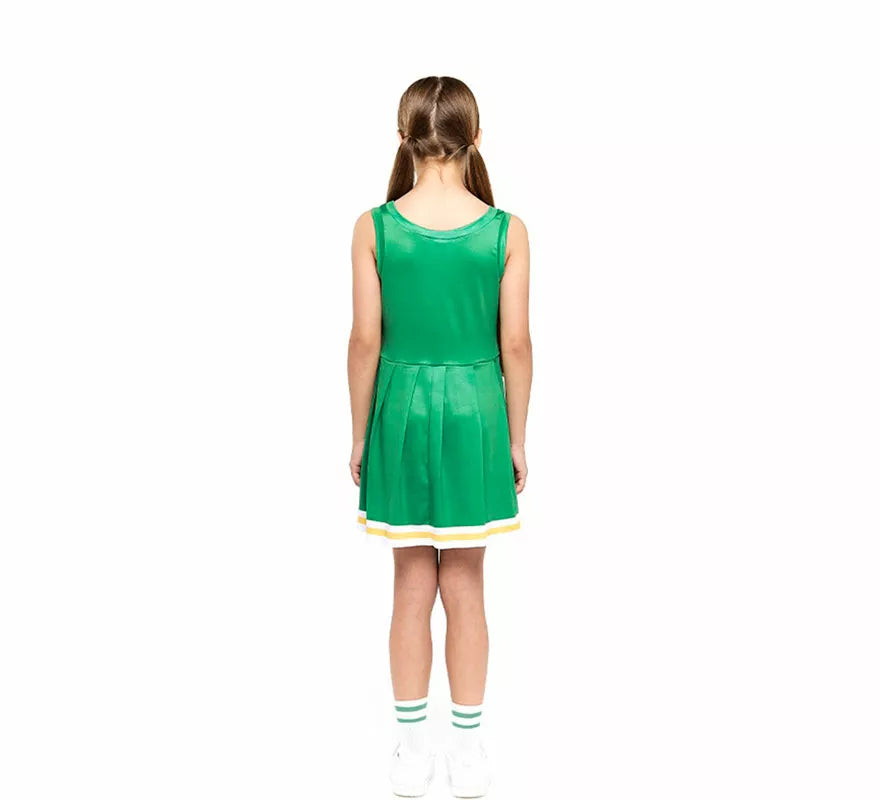 Translation missing: de.Disfraz de Animadora Cheerleader verde para niña
