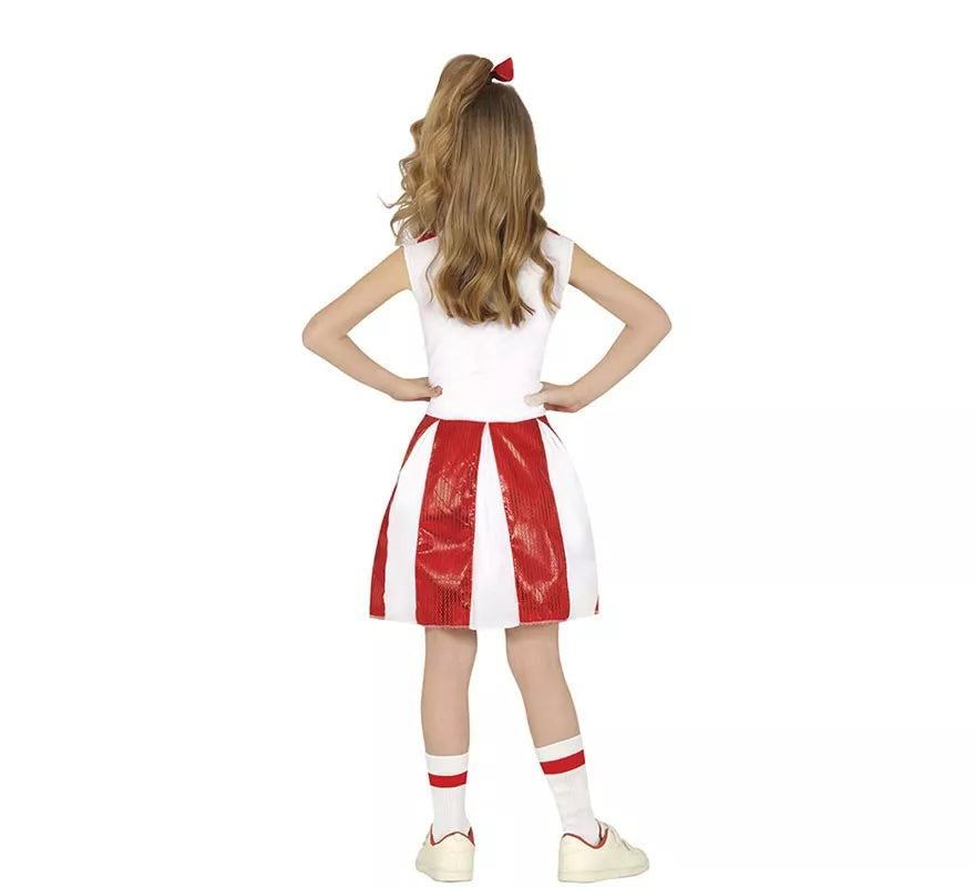 Translation missing: de.Disfraz de Animadora con lentejuelas rojas para niña