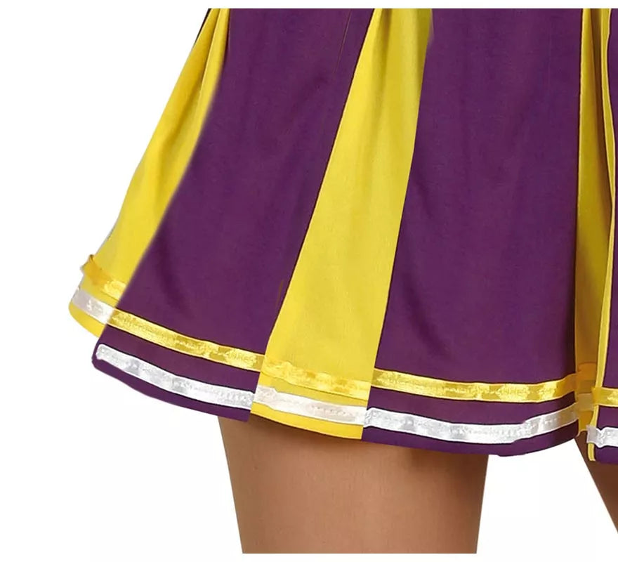 Translation missing: de.Disfraz de Animadora del Equipo Morado para adolescente