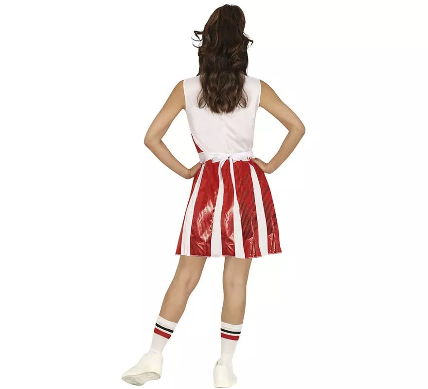 Translation missing: de.Disfraz de Animadora roja con lentejuelas para mujer