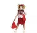 Disfraz de Animadora Roja y Blanco Zombie para niña