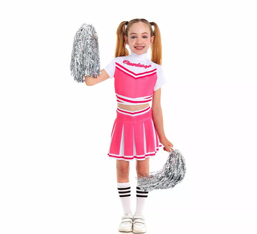 Translation missing: de.Disfraz de Animadora rosa para niña