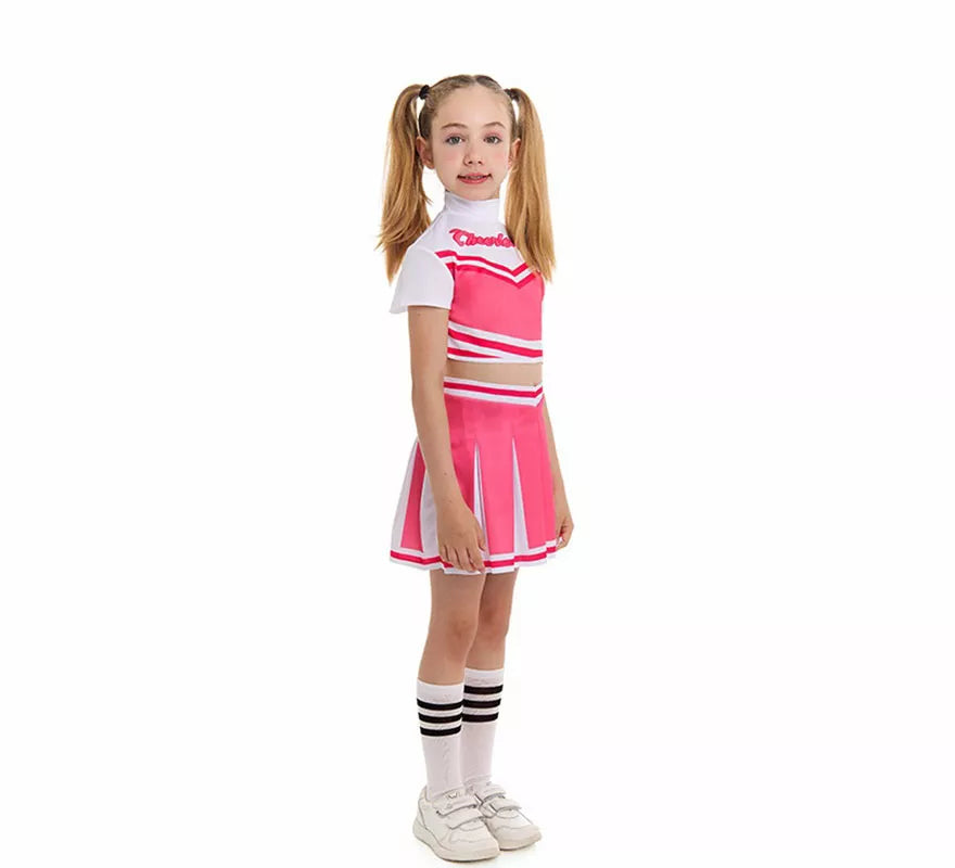 Translation missing: de.Disfraz de Animadora rosa para niña
