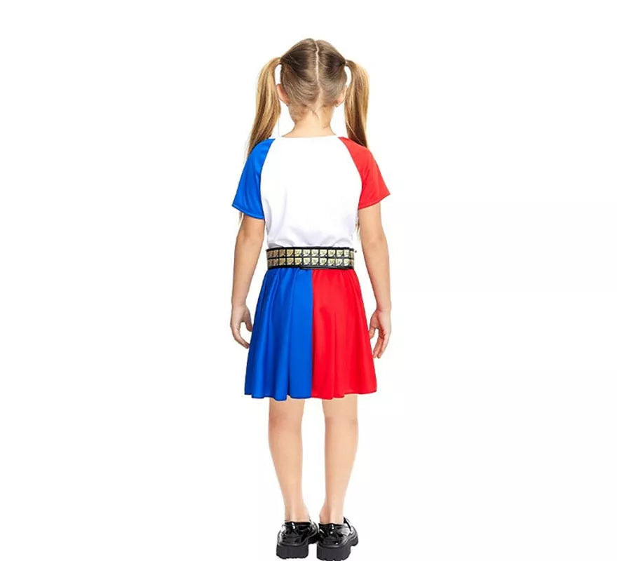 Translation missing: de.Disfraz de Animadora Sádica bicolor para niña y adolescente