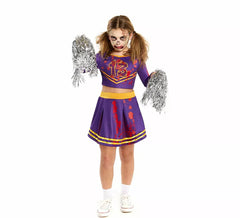 Blutiges Zombie-Cheerleader-Kostüm für Mädchen