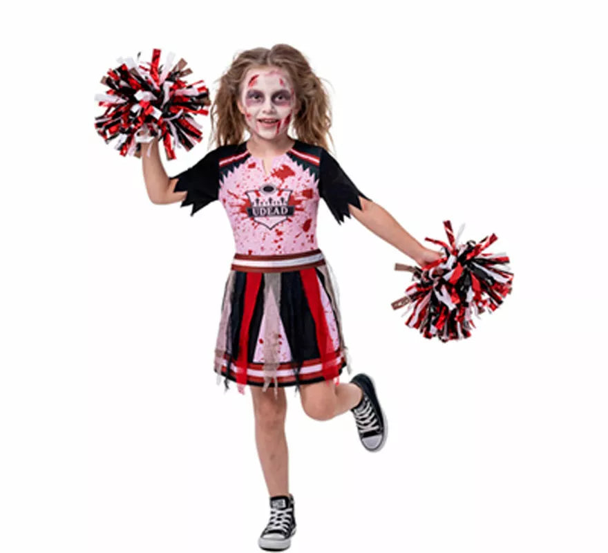 Translation missing: de.Disfraz de Animadora Zombie para niña