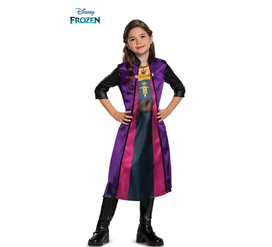 Translation missing: de.Disfraz de Anna Viajera Disney Básico plus para niña