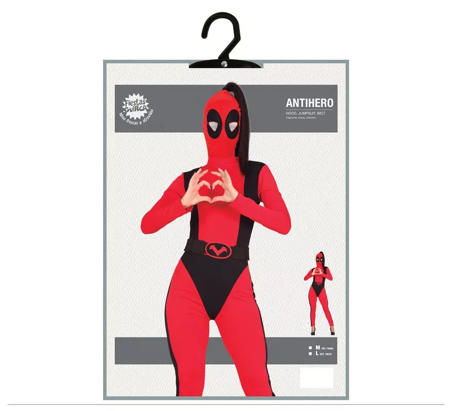 Translation missing: de.Disfraz de Anti heroína Roja para mujer