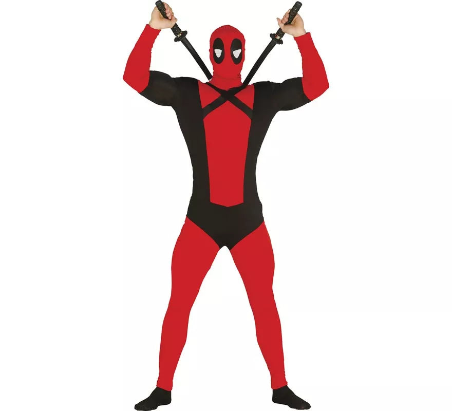 Translation missing: de.Disfraz de Antihéroe rojo y negro para hombre