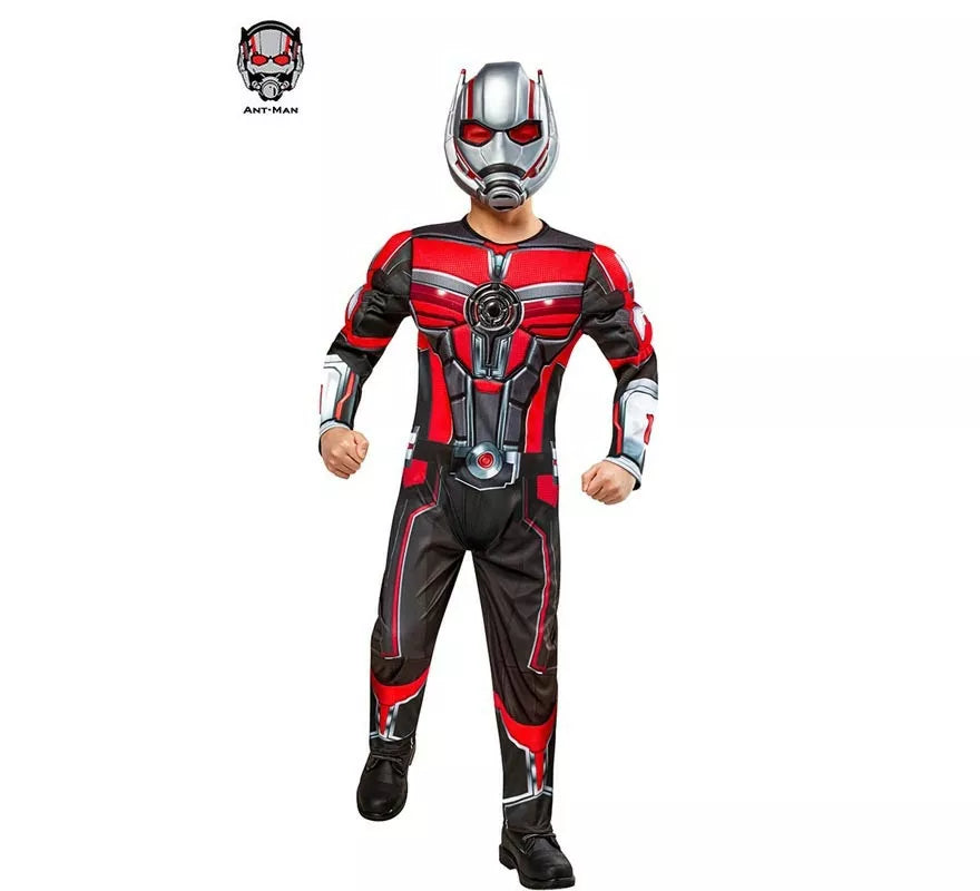Translation missing: de.Disfraz de Antman Los Vengadores musculoso con máscara deluxe para niño