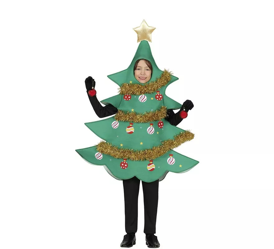Translation missing: de.Disfraz de Árbol de Navidad decorado con estrella para niños