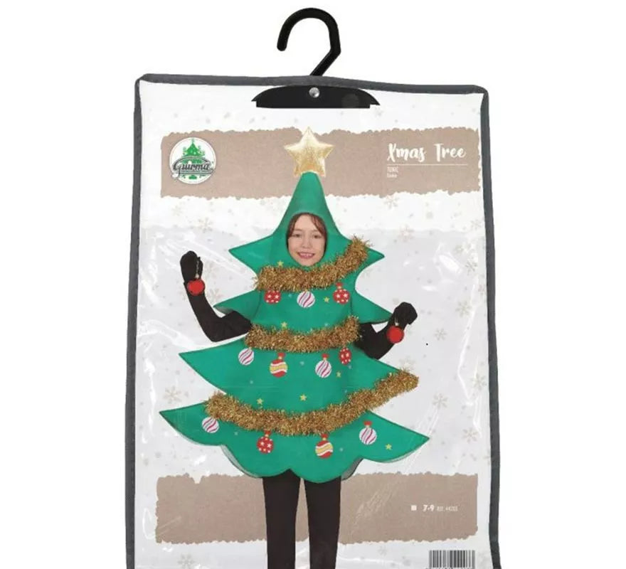 Translation missing: de.Disfraz de Árbol de Navidad decorado con estrella para niños