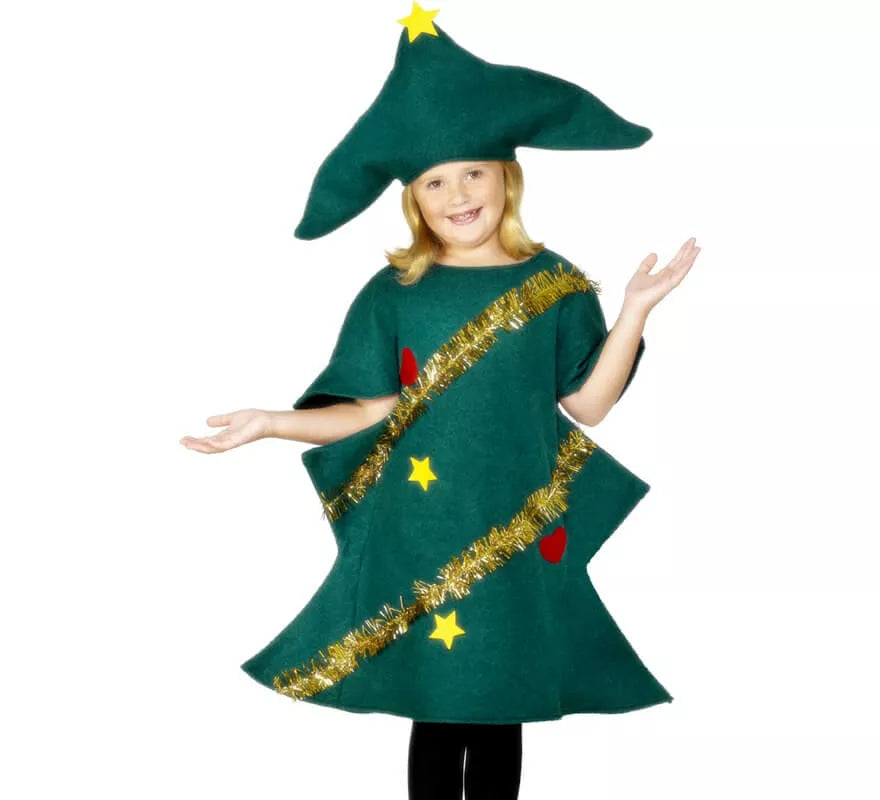 Translation missing: de.Disfraz de Árbol de Navidad Verde para niños