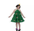Disfraz de Arbolito de Navidad Adornado Deluxe para niña