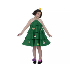 Verziertes Weihnachtsbaum-Deluxe-Kostüm für Mädchen