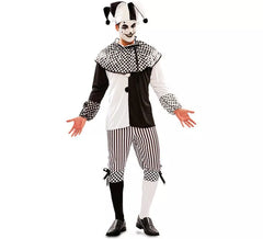 Schwarzweiss-Harlekin-Kostüm für einen Mann