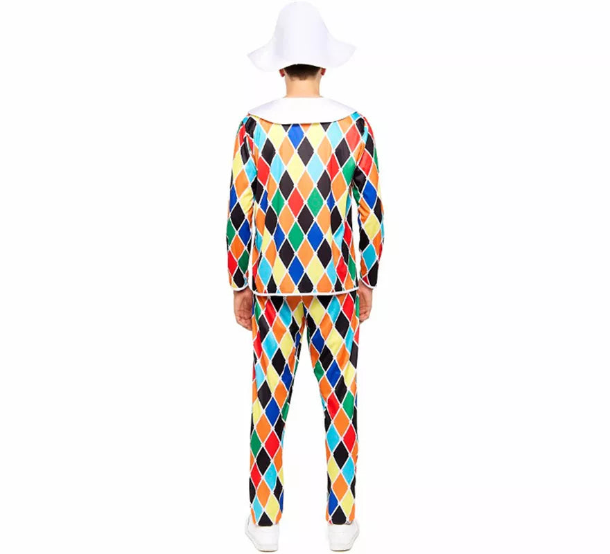 Translation missing: de.Disfraz de Arlequín multicolor para hombre