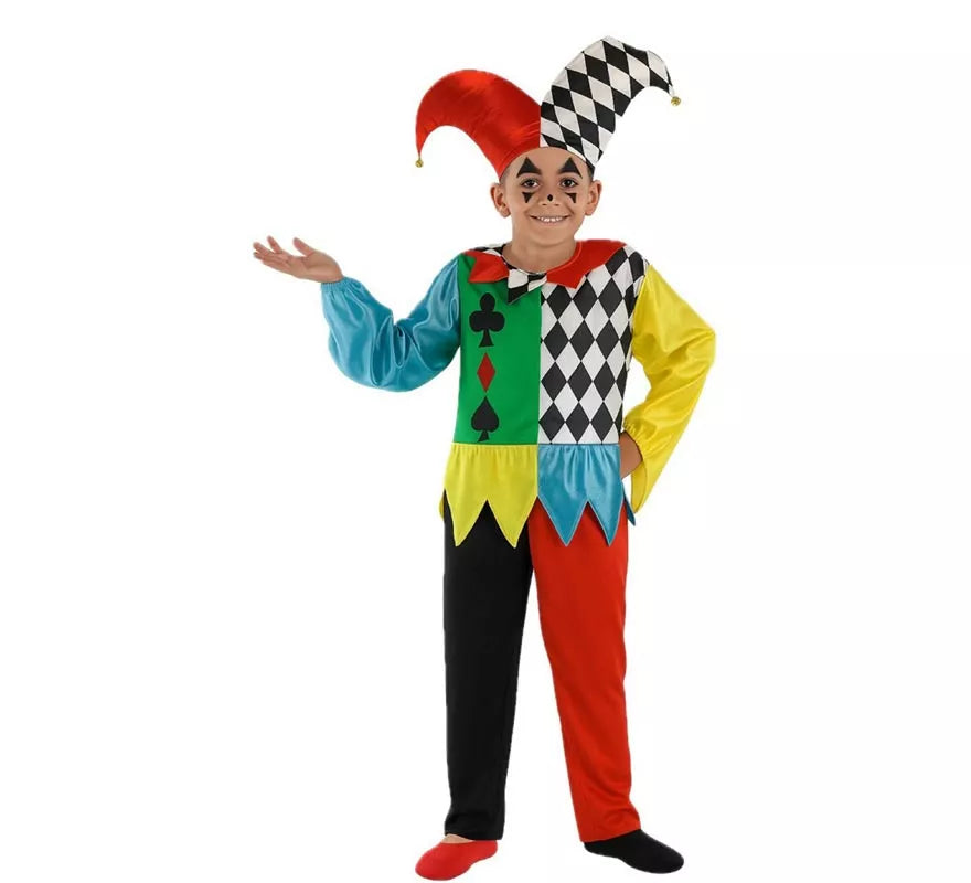 Translation missing: de.Disfraz de Arlequín Multicolor para niños