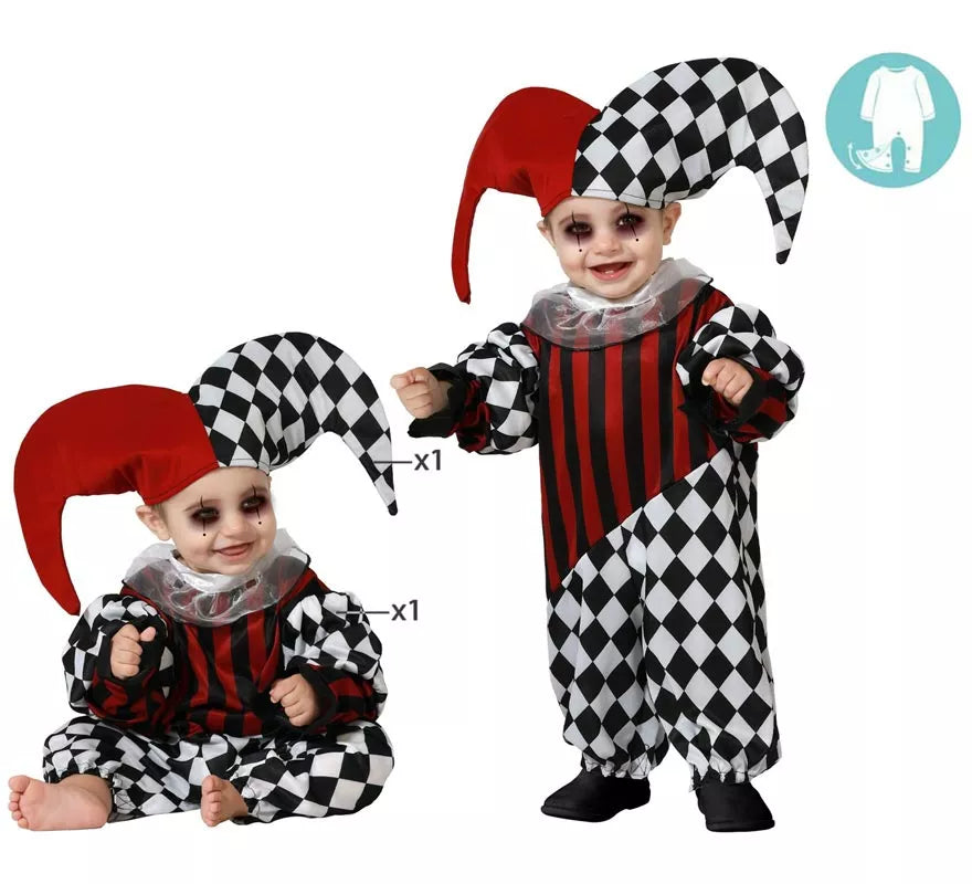 Translation missing: de.Disfraz de Arlequin Siniestro para niño y bebé