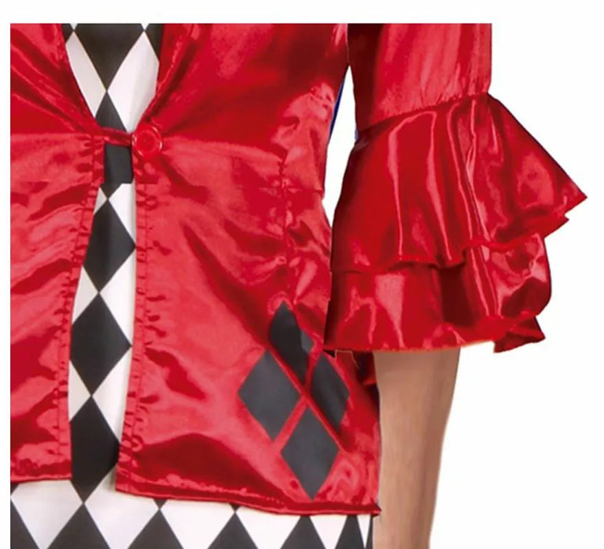 Translation missing: de.Disfraz de Arlequina peligrosa roja para mujer