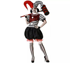 Finsteres Harlequina-Kostüm für Damen